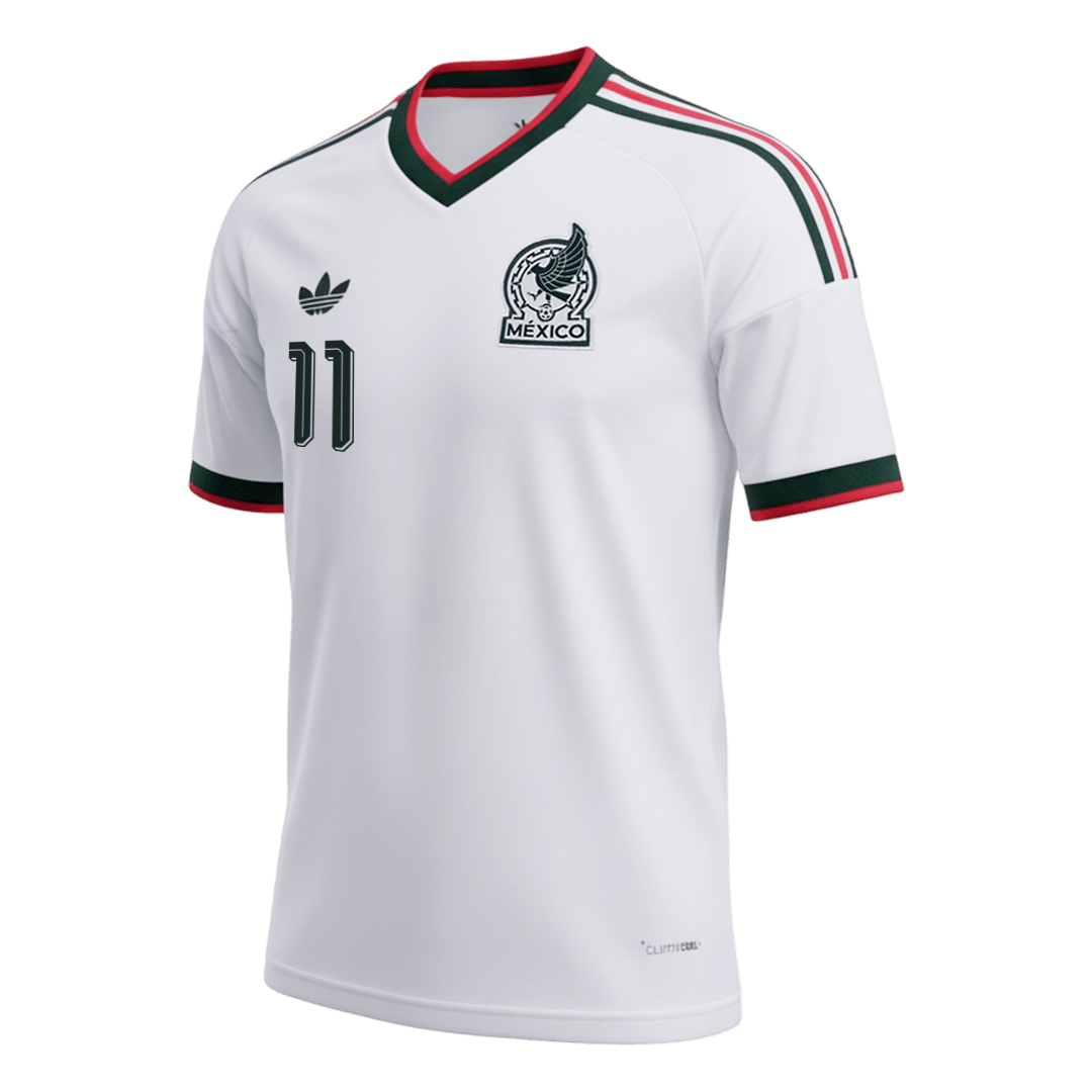 S.GIMENEZ #11 Mexico Mens Away Soccer Jersey World Cup 2026 White