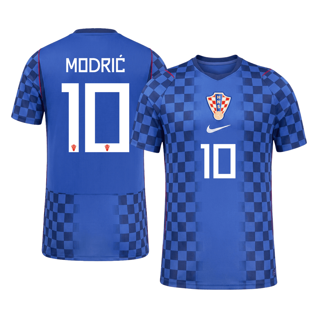 MODRIĆ #10 Croatia Mens Away Soccer Jersey World Cup 2026 Blue - Player Version