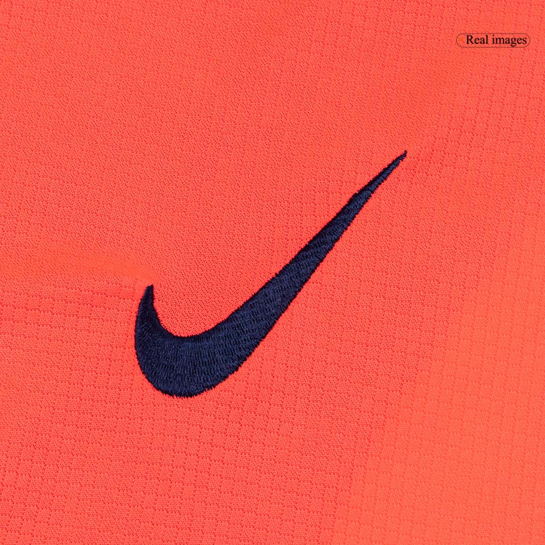 Barcelona Mens Third Away Long Sleeve Soccer Jersey 2025/26 Orange