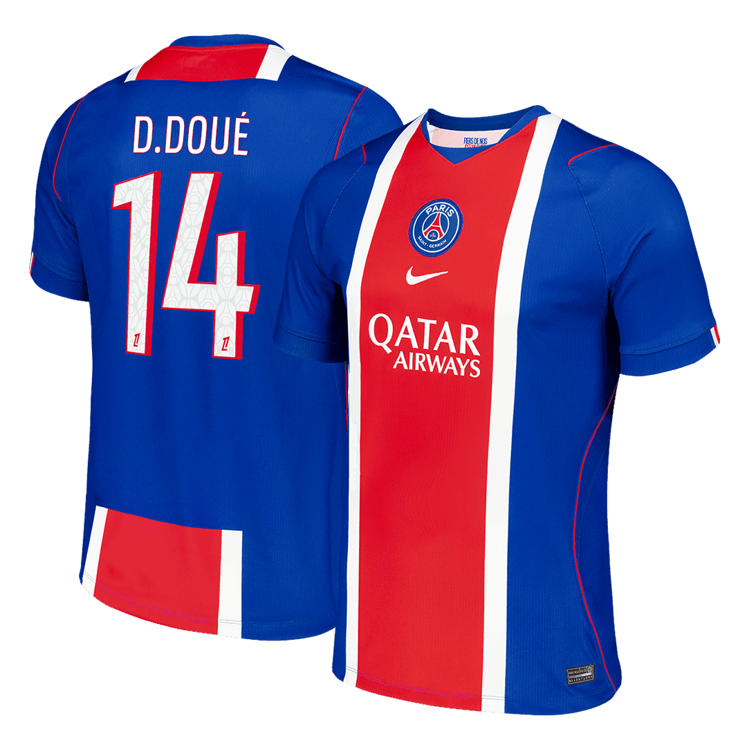 D.DOUÉ #14 PSG Mens Home Soccer Jersey 2026/27 Old Royal