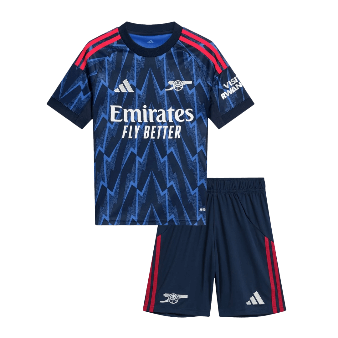 Arsenal Kids Away Soccer Kit 2025/26 Blue
