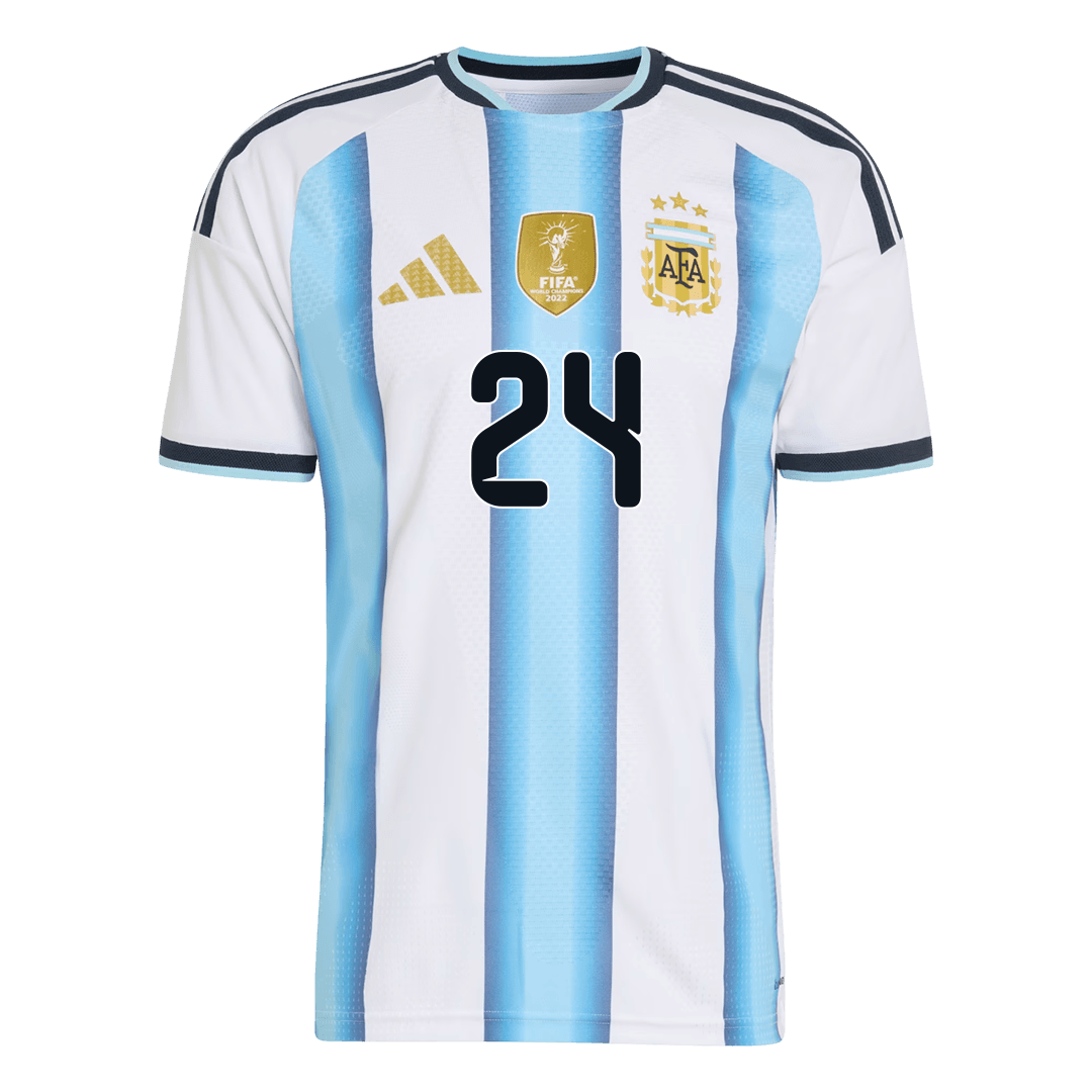E. FERNANDEZ #24 Argentina Mens Home Soccer Jersey World Cup 2026 Blue&White - Player Version