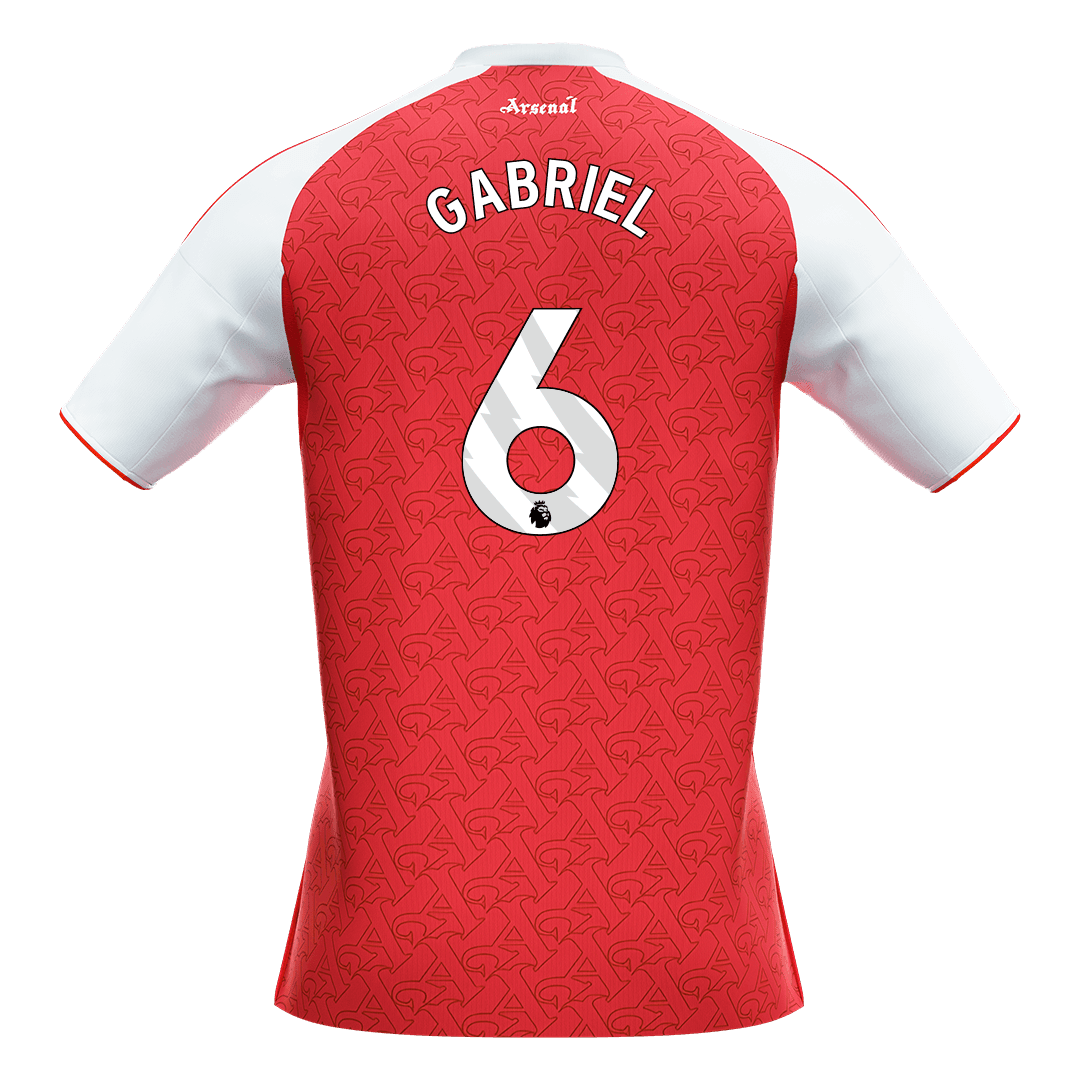 GABRIEL #6 Arsenal Mens Home Soccer Jersey 2025/26 Red [PREMIUM]