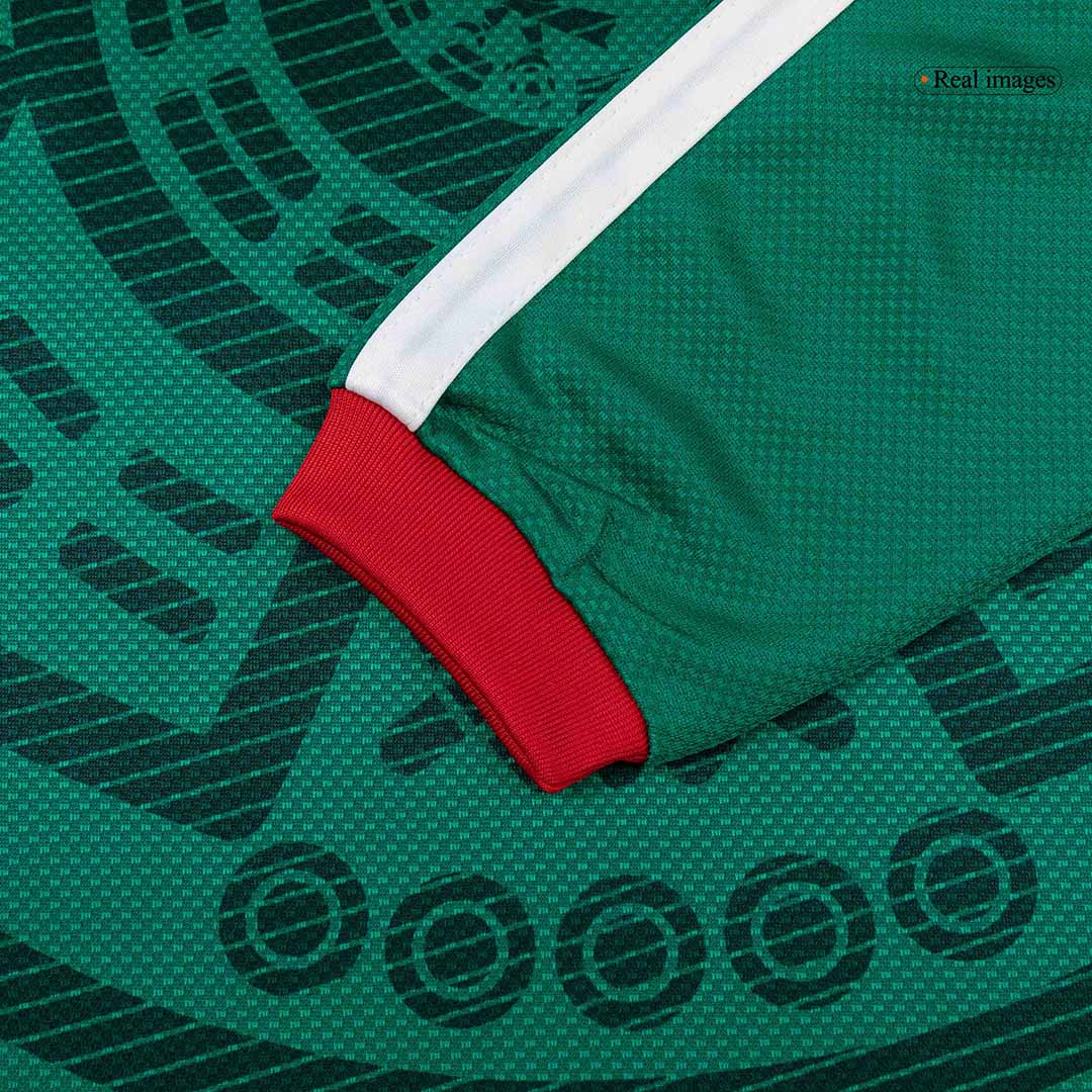 Mexico Mens Home Long Sleeve Soccer Jersey World Cup 2026 Green