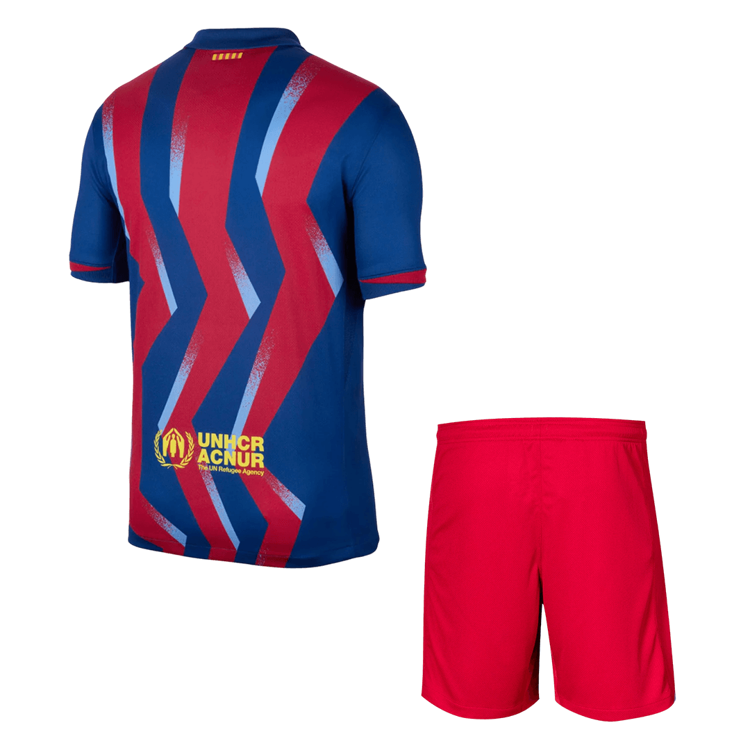 Barcelona Mens Fourth Away Soccer Kit 2025/26 Red&Blue