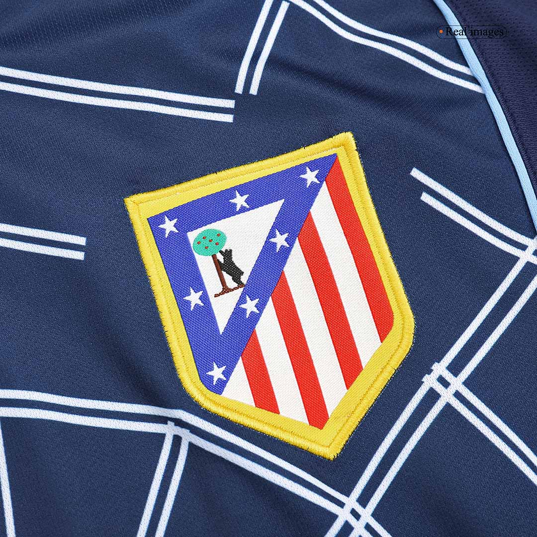 Retro Atletico Madrid Mens Away Soccer Jersey 2004/05 Navy