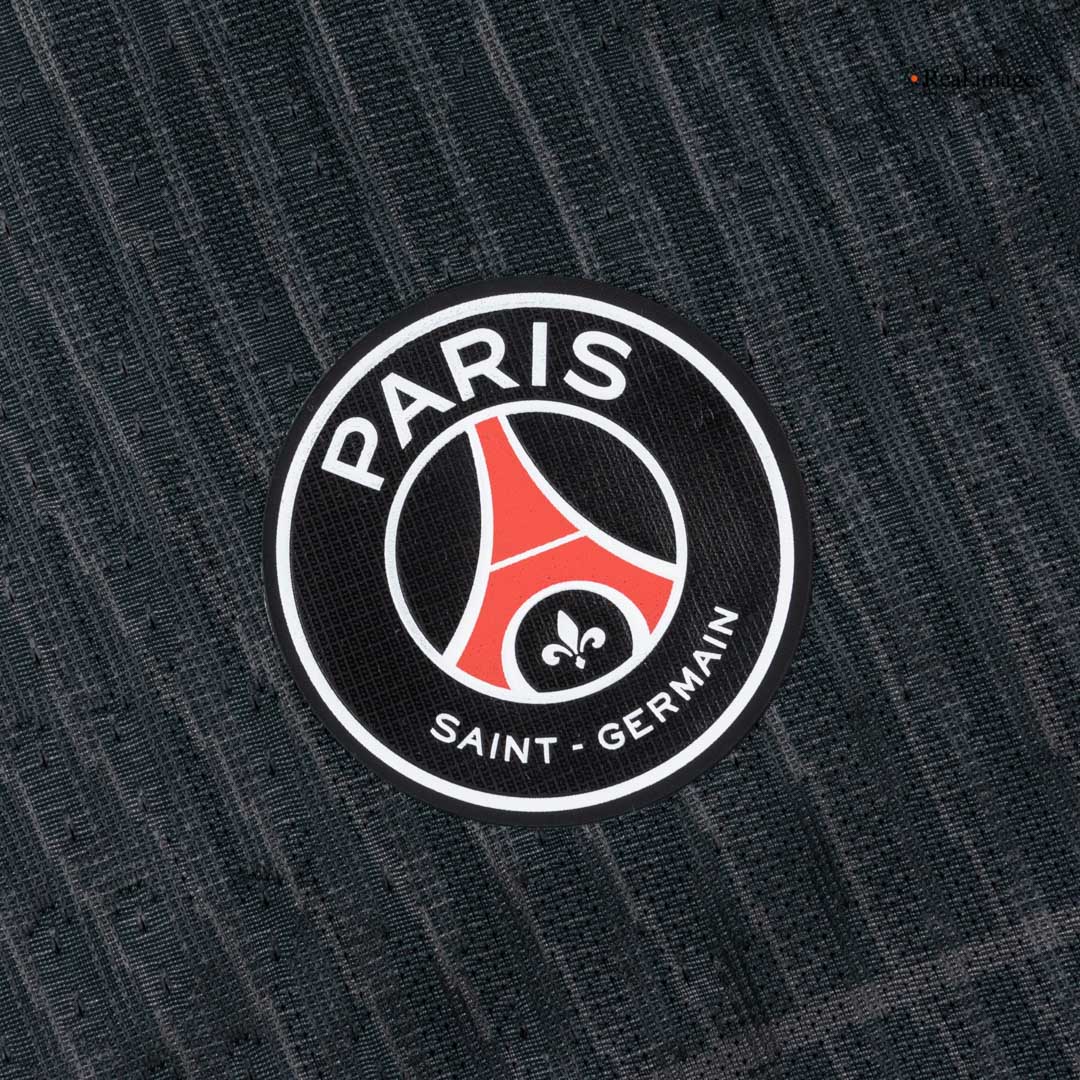 PSG Mens Fourth Away Soccer Jersey 2025/26 Black - Player Version