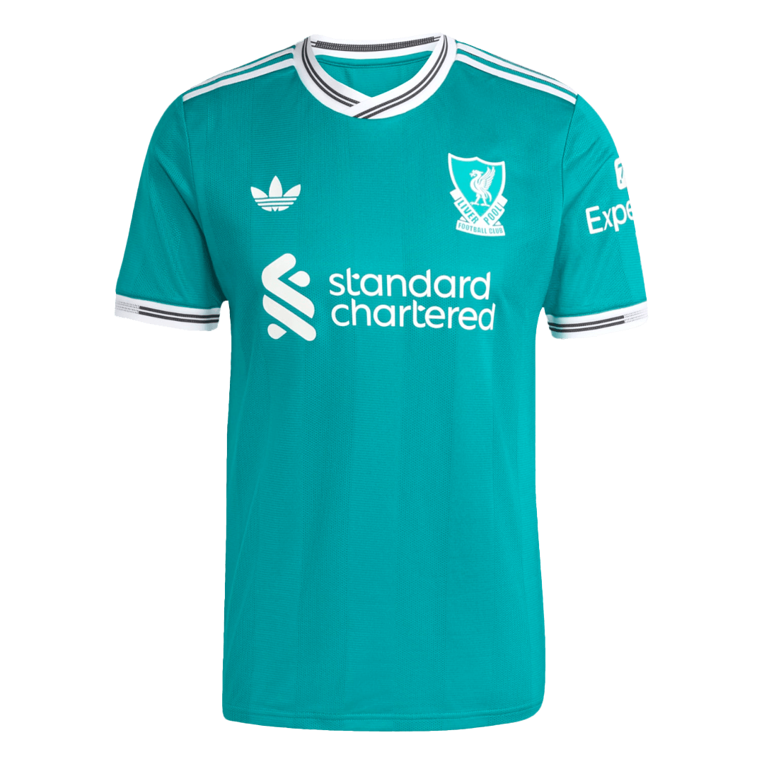 Liverpool Mens Third Away Soccer Jersey 2025/26 Green - Player Version