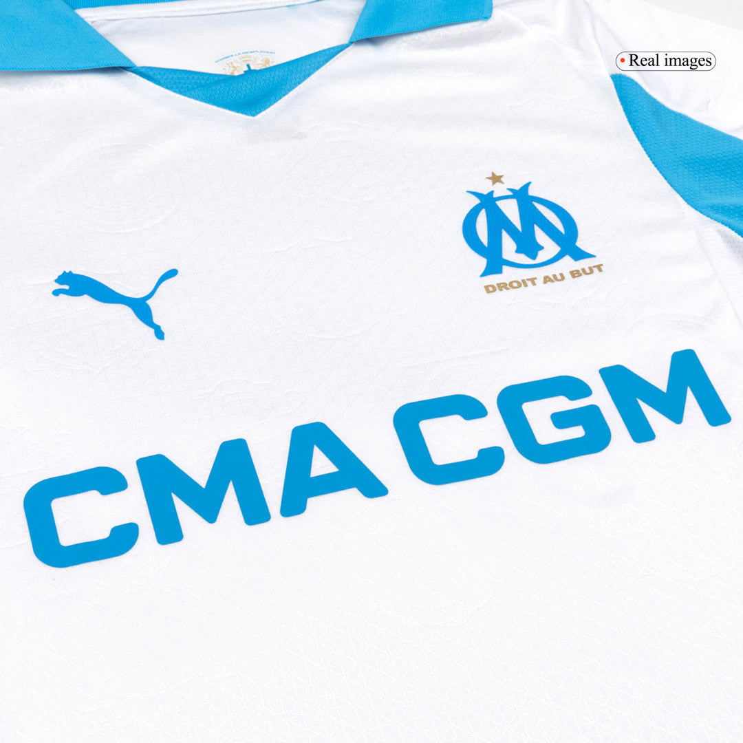 Marseille Mens Home Soccer Jersey 2025/26 White - Player Version