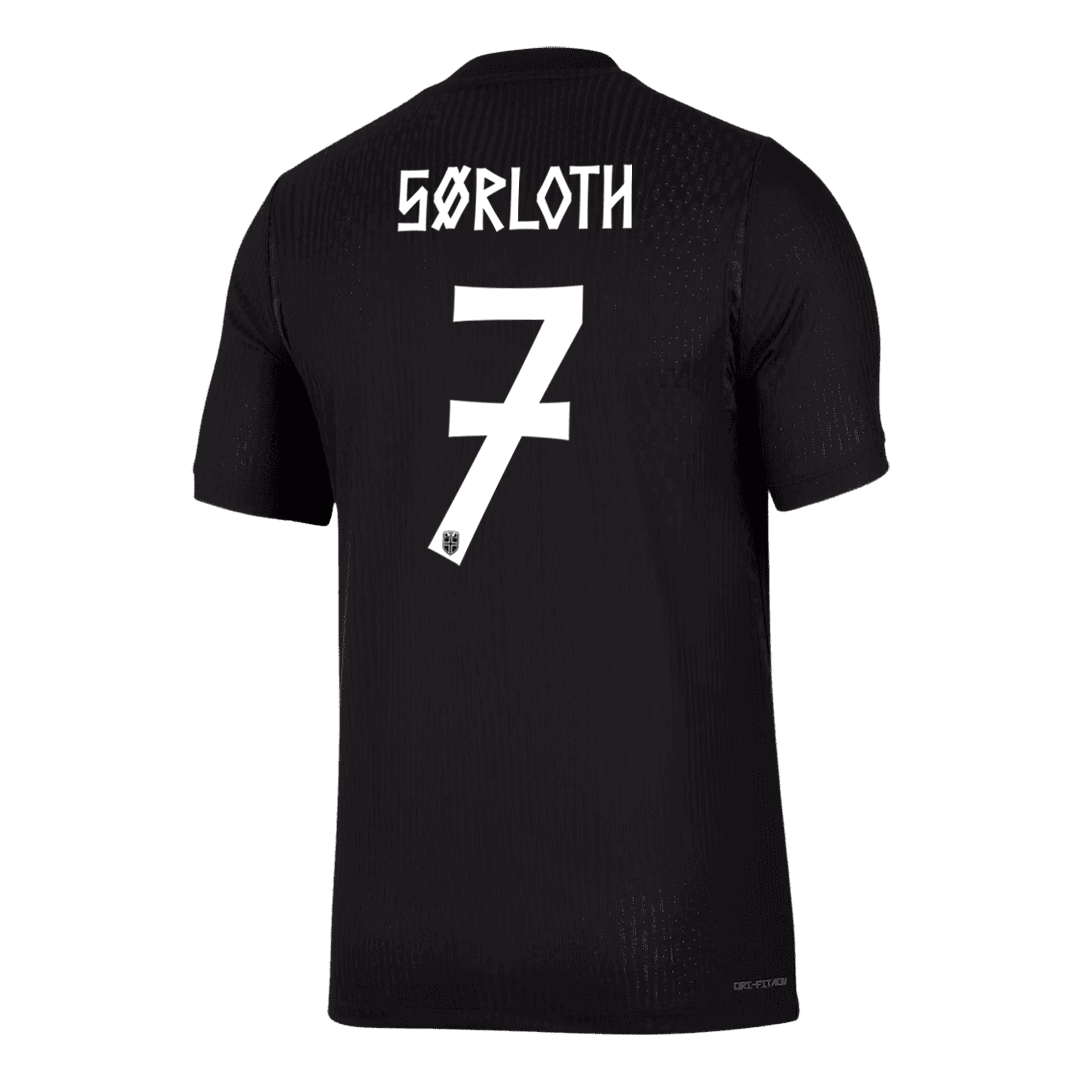 SØRLOTH #7 Norway Mens Away Soccer Jersey World Cup 2026 Black - Player Version