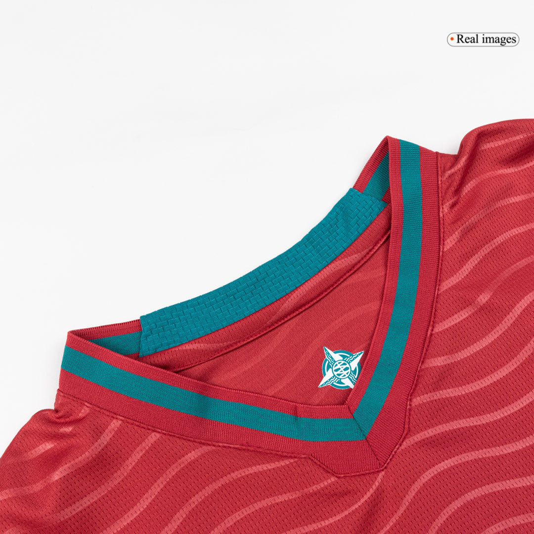Portugal Mens Home Long Sleeve Soccer Jersey World Cup 2026 Red