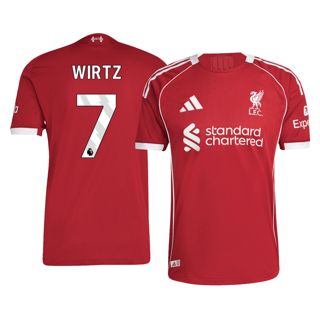 WIRTZ #7 Liverpool Mens Home Soccer Jersey 2025/26 Red - Player Version