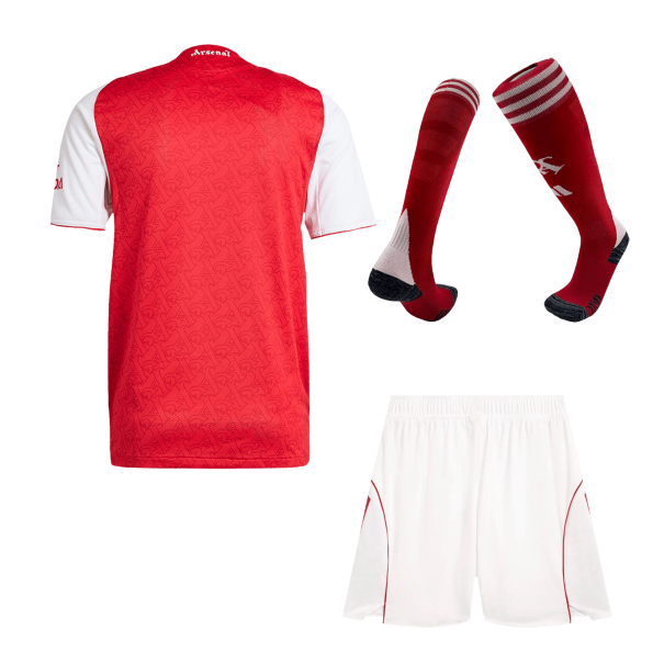 Arsenal Mens Home Soccer Full Set 2025/26 Red - Player Version