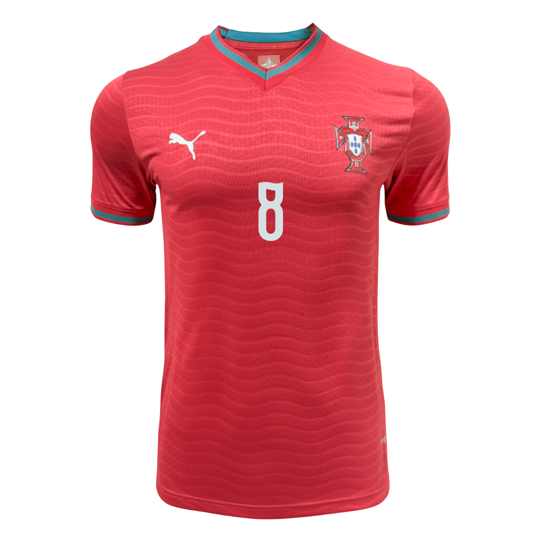 B.FERNANDES #8 Portugal Mens Home Soccer Jersey World Cup 2026 Red - Player Version