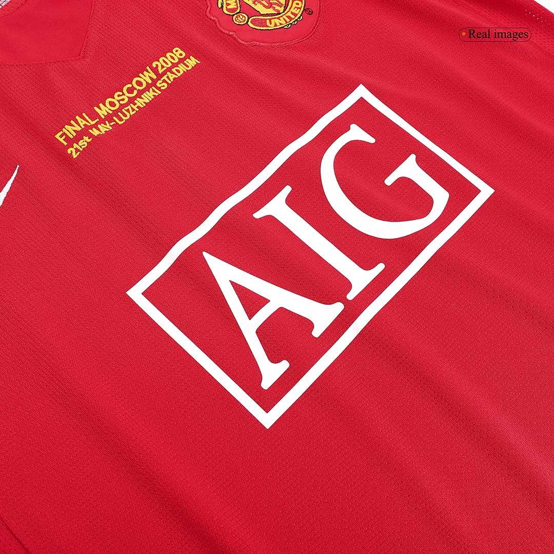 Retro Manchester United Mens Home Soccer Jersey 2007/08