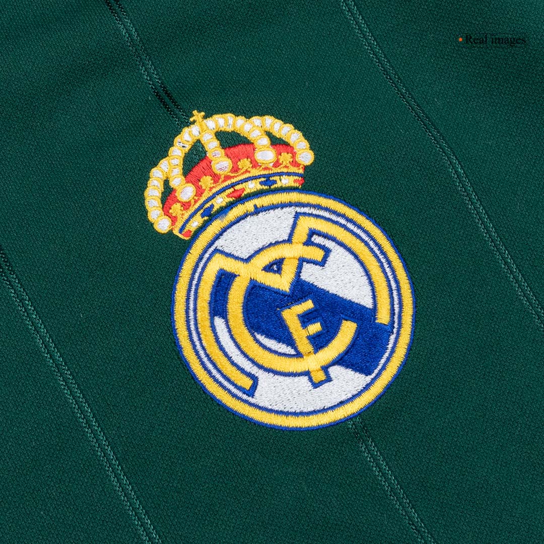 Retro Real Madrid Mens Third Away Long Sleeve Soccer Jersey 2012/13 Green