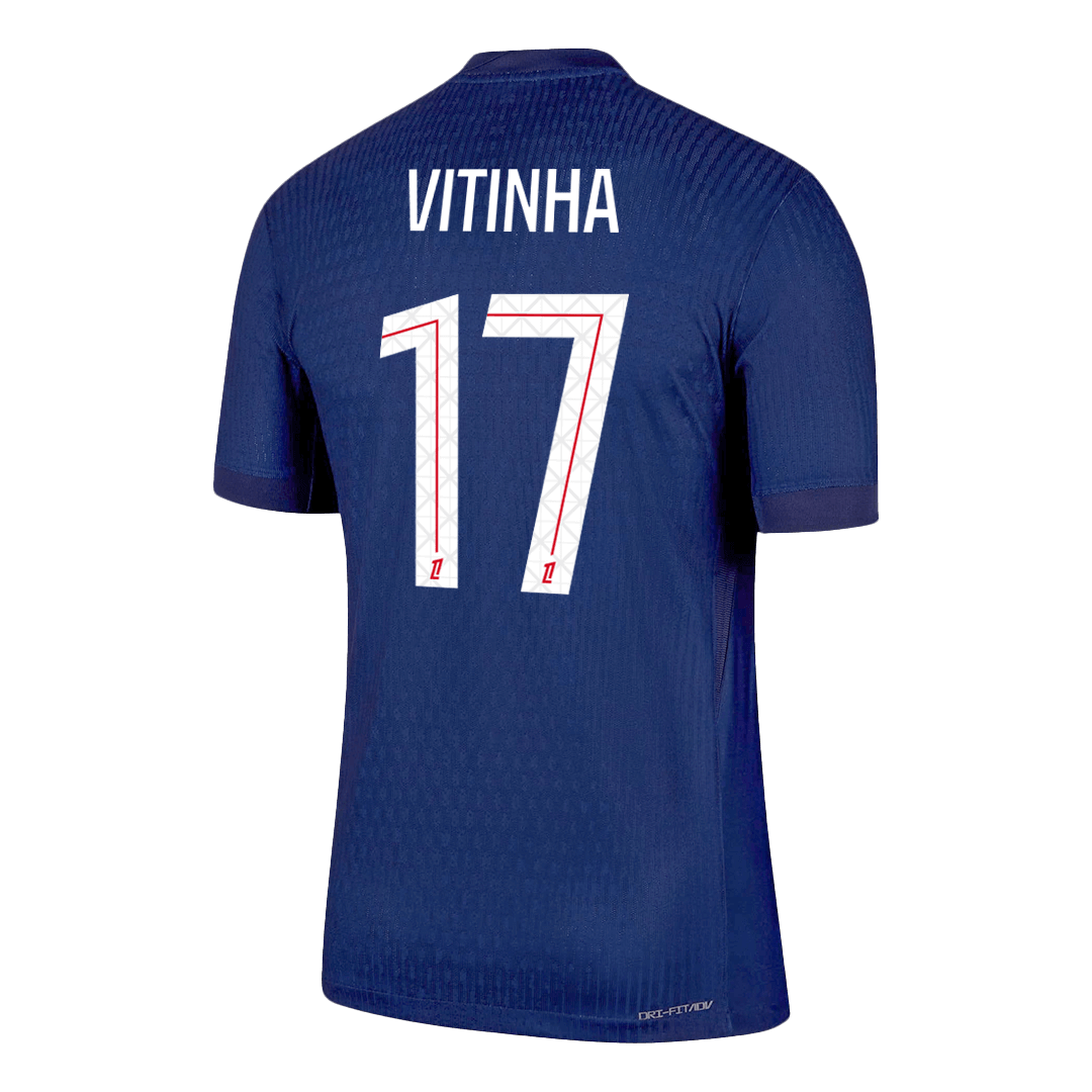 VITINHA #17 PSG Mens Home Soccer Jersey 2025/26 Navy - Player Version