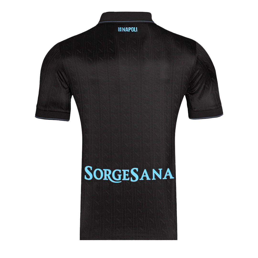 Napoli Mens Third Away Soccer Jersey 2025/26 Black