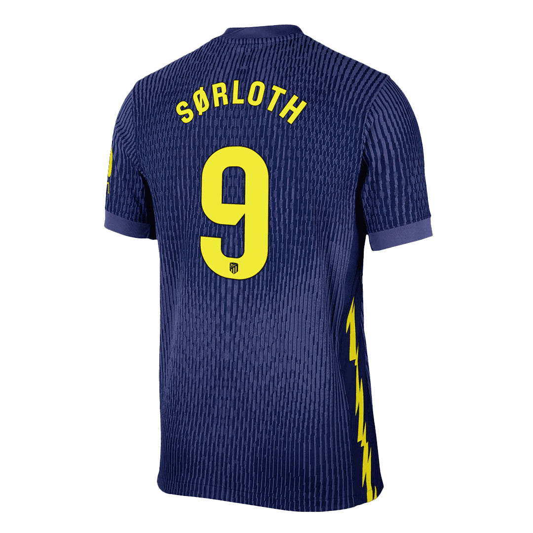 SØRLOTH #9 Atletico Madrid Mens Away Soccer Jersey 2025/26 Navy - Player Version