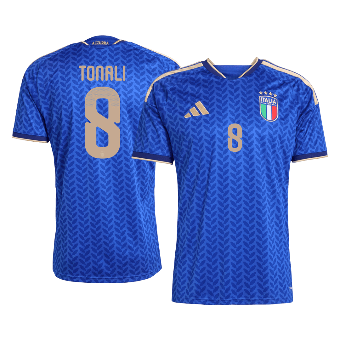 TONALI #8 Italy Mens Home Soccer Jersey World Cup 2026 Blue [PREMIUM]