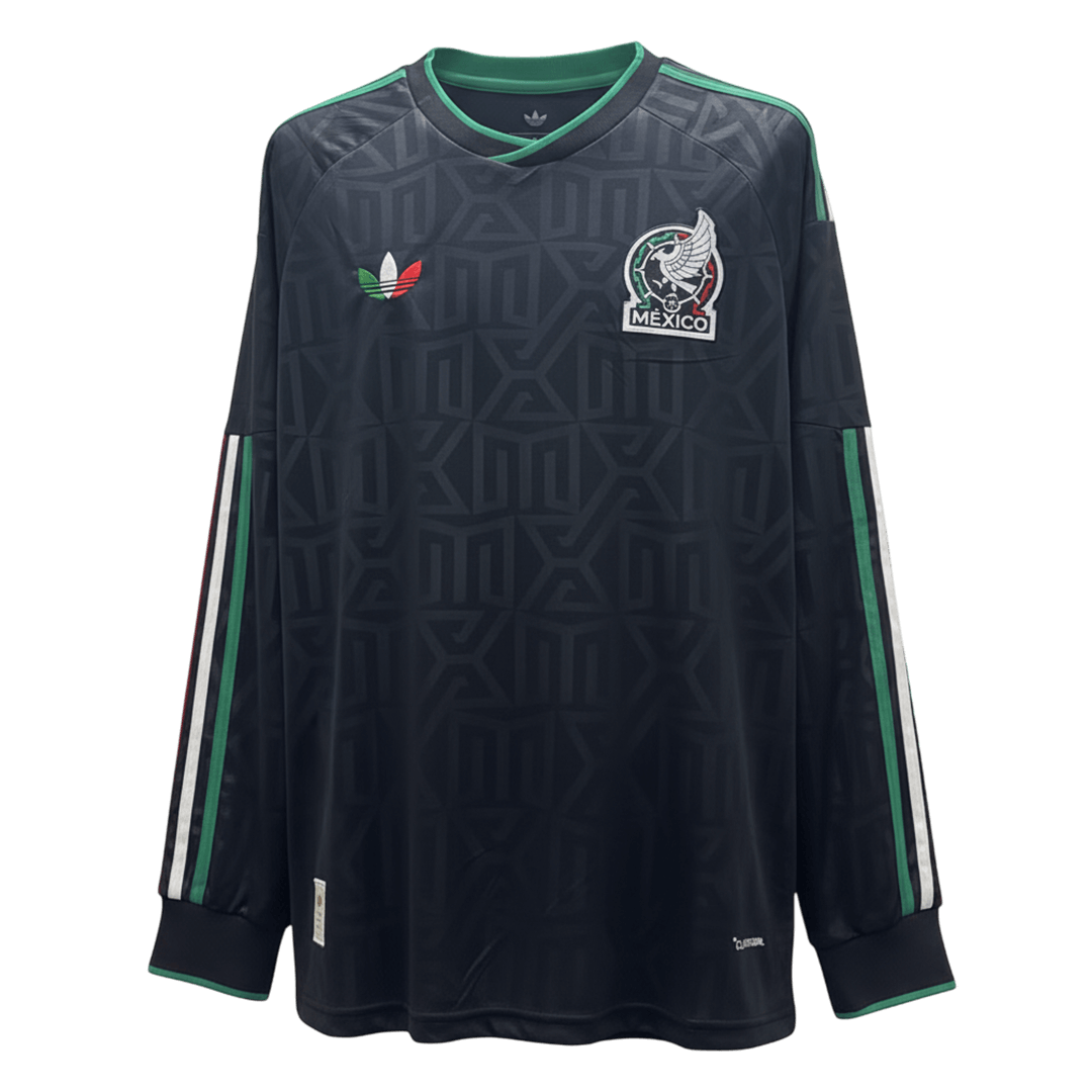 Mexico Mens Long Sleeve Soccer Jersey World Cup 2026 Black