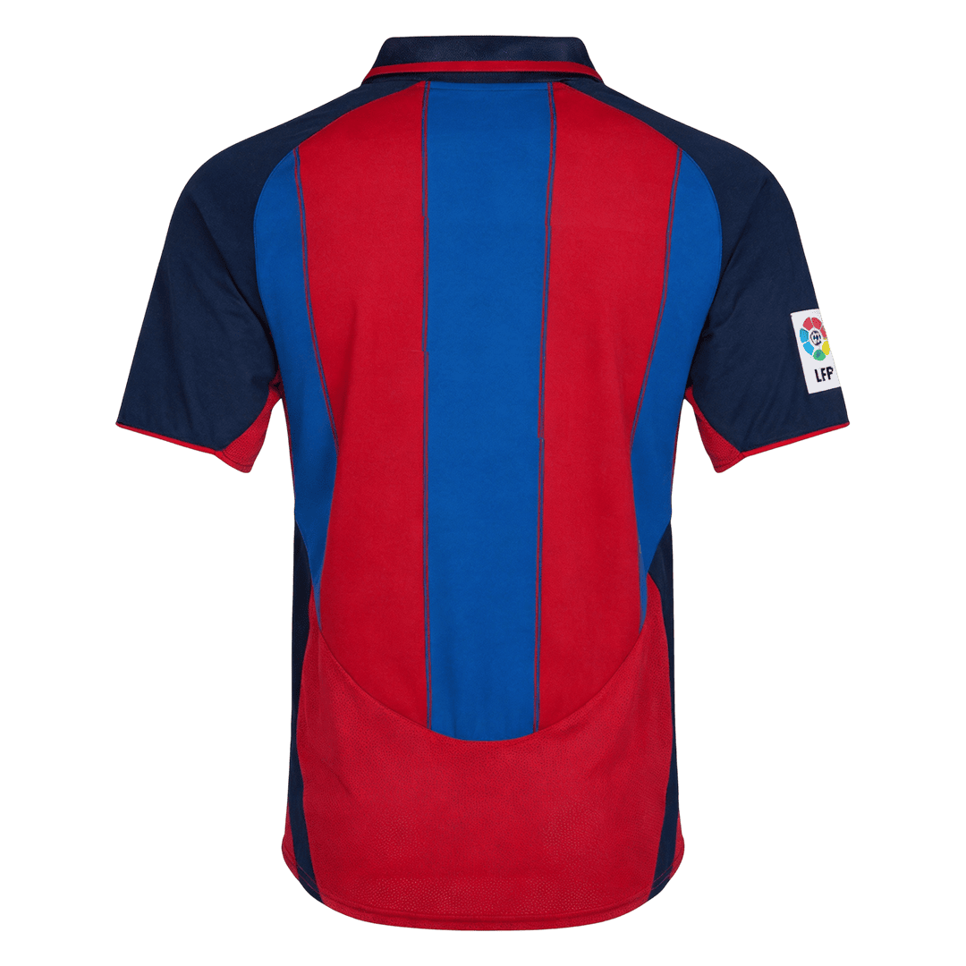 Retro Barcelona Mens Home Soccer Jersey 2003/04 Red&Blue