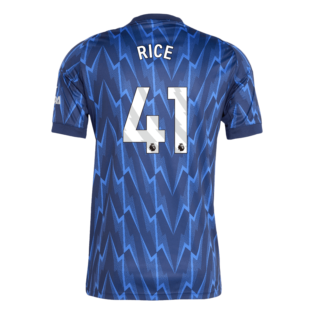 RICE #41 Arsenal Mens Away Soccer Jersey 2025/26 Blue