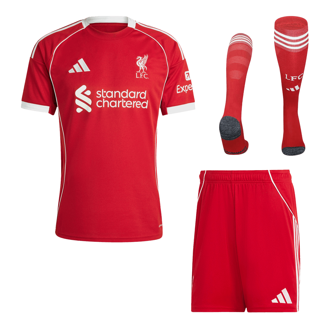 Liverpool Mens Home Soccer Full Set 2025/26 Red