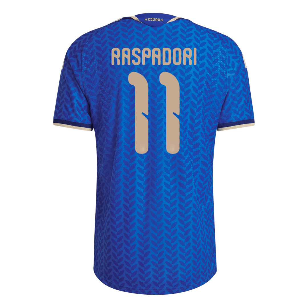 RASPADORI #11 Italy Mens Home Soccer Jersey World Cup 2026 Blue - Player Version
