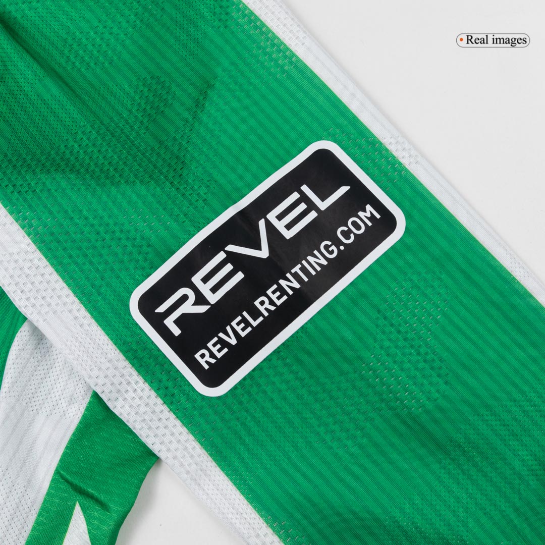 Real Betis Mens Home Long Sleeve Soccer Jersey 2025/26 Green&White