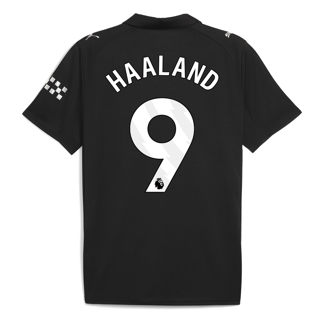 HAALAND #9 Manchester City Mens Away Soccer Jersey 2025/26 Black