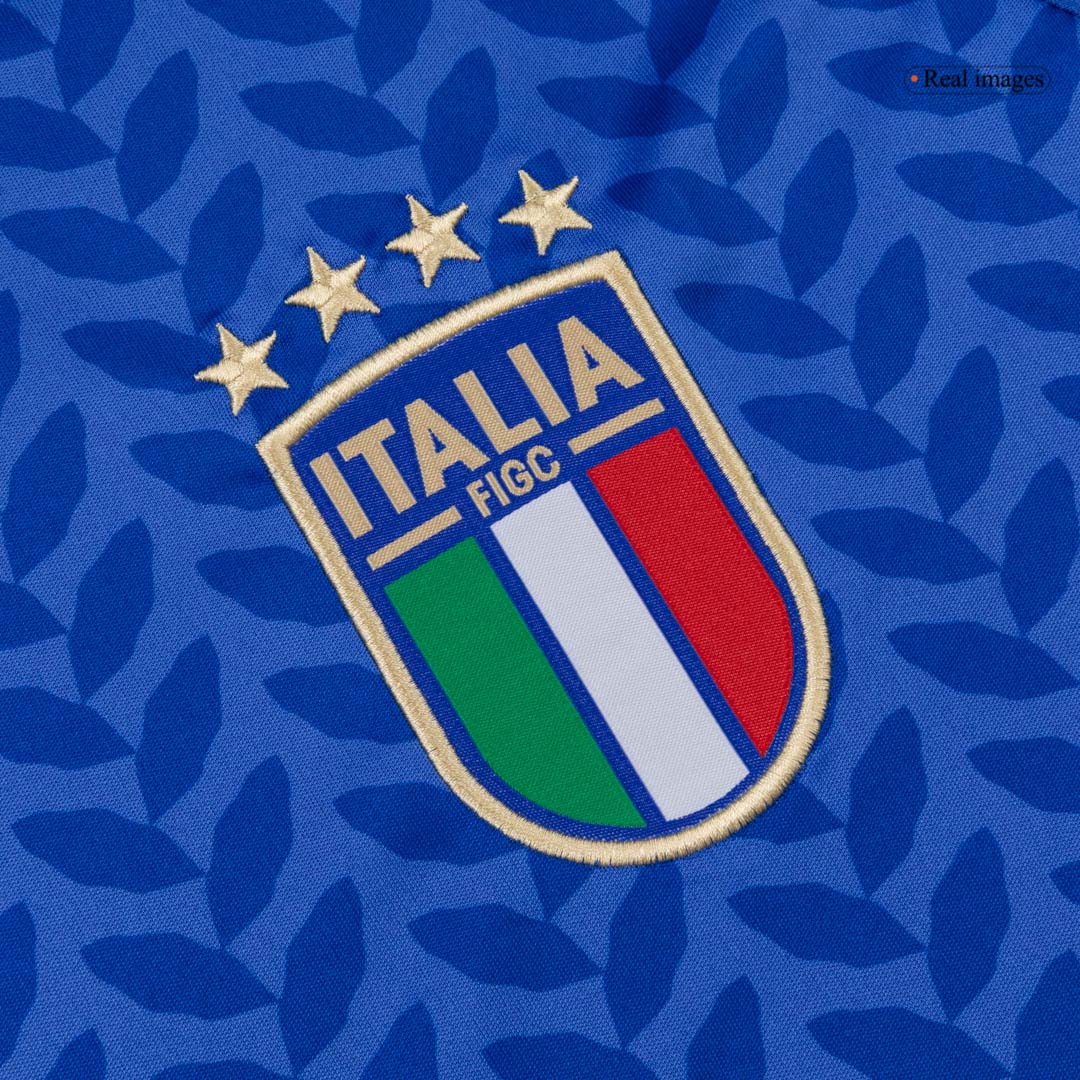 Italy Mens Home Long Sleeve Soccer Jersey World Cup 2026 Blue