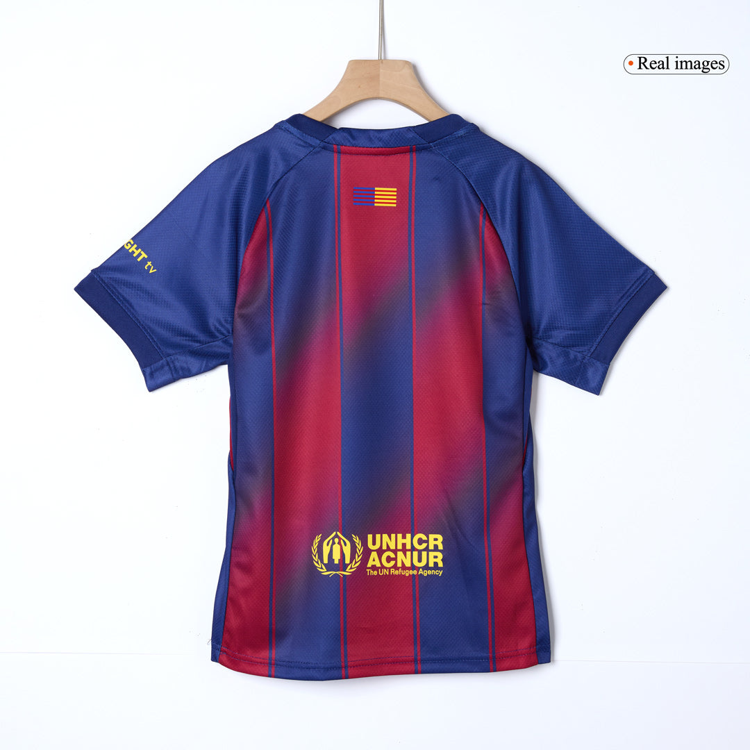 Barcelona Kids Home Soccer Full Set 2025/26 Red&Blue [PREMIUM]