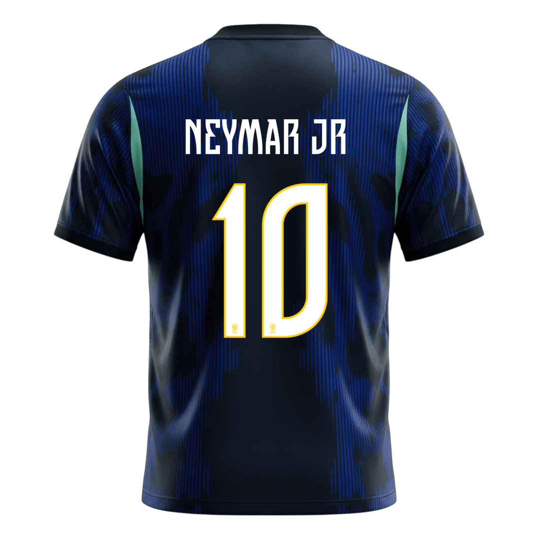 NEYMAR JR #10 Brazil Mens Away Soccer Jersey World Cup 2026 Navy
