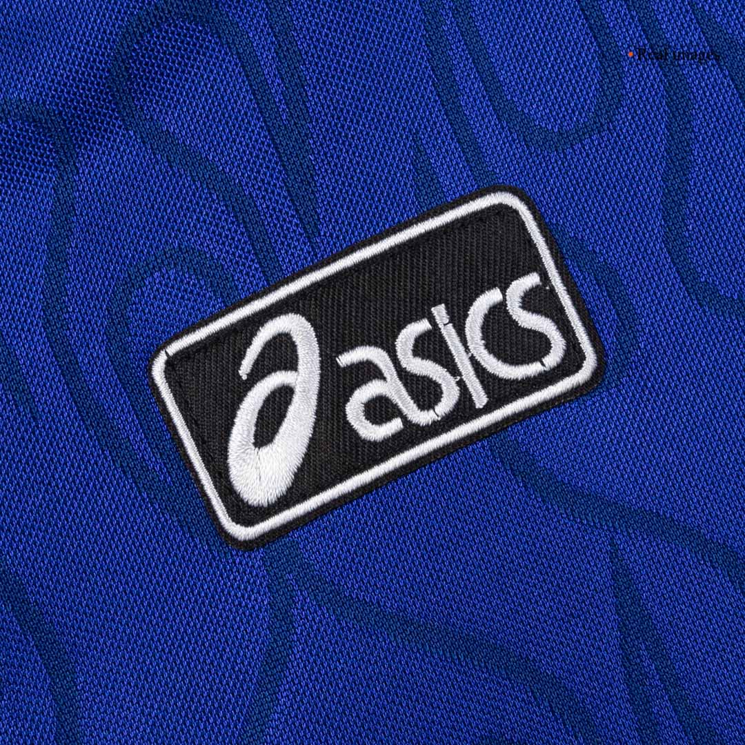 Retro Japan Mens Home Long Sleeve Soccer Jersey World Cup 1998 Blue