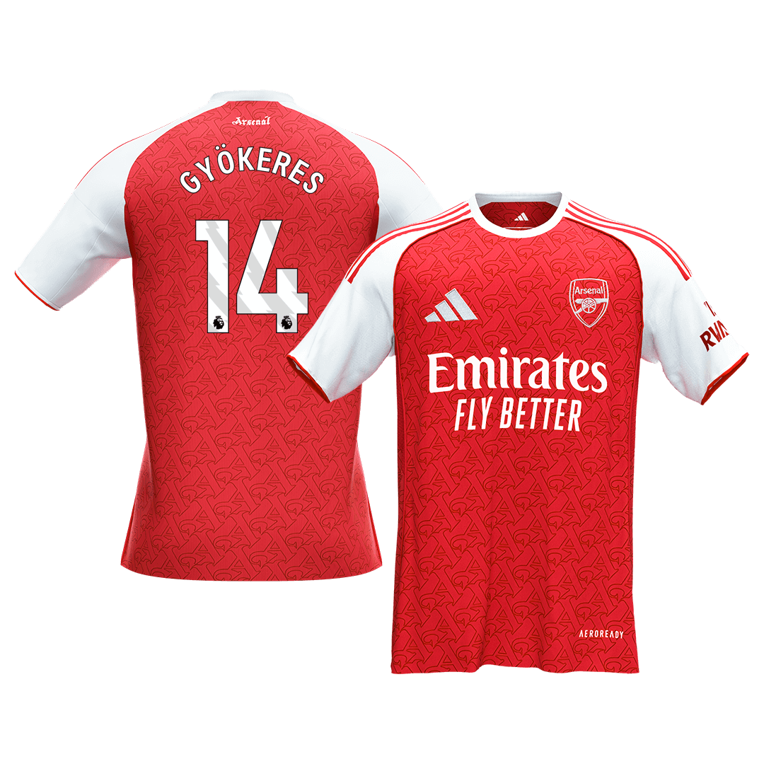 GYÖKERES #14 Arsenal Mens Home Soccer Jersey 2025/26 Red [PREMIUM]