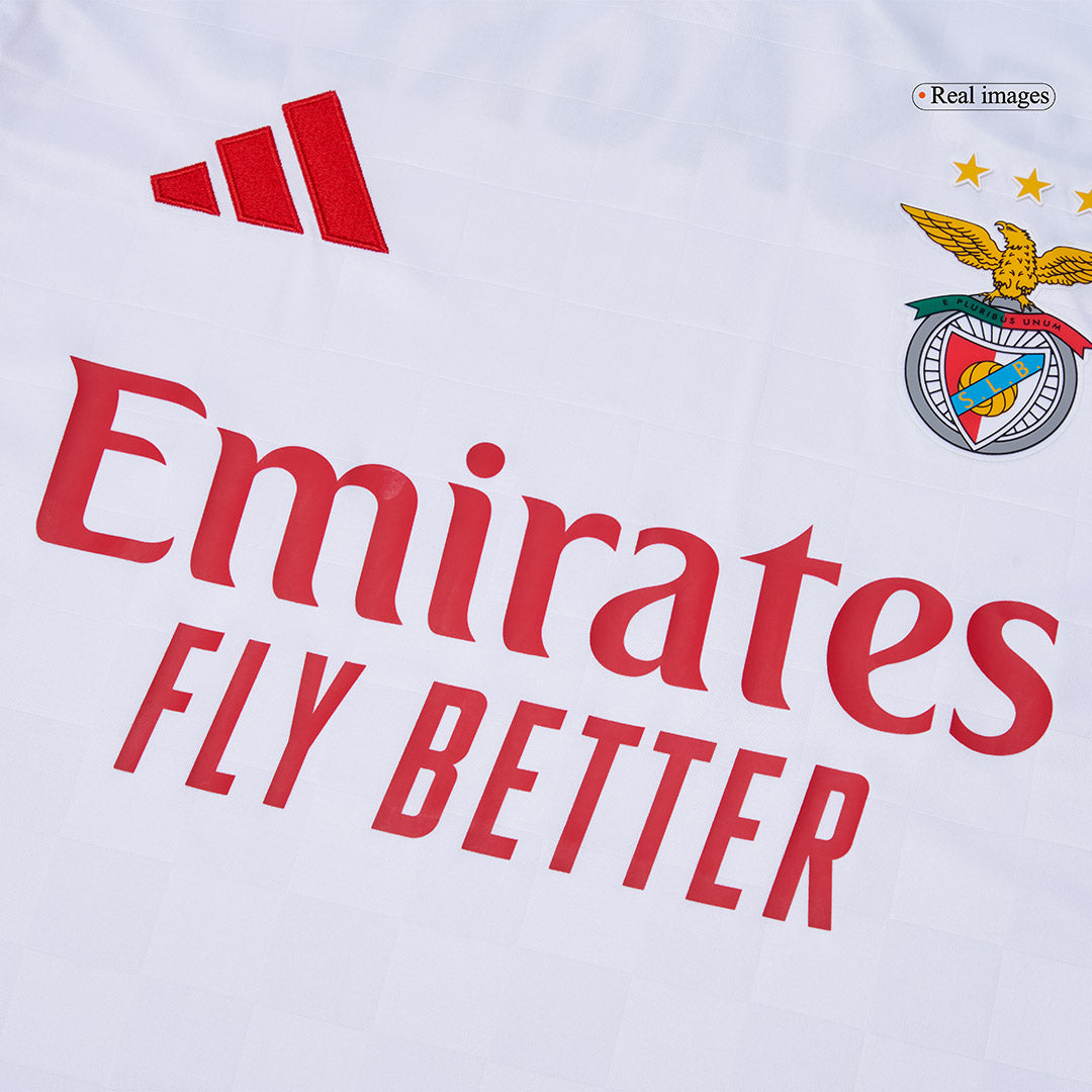 Benfica Mens Third Away Soccer Jersey 2025/26 White
