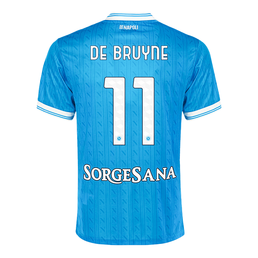 DE BRUYNE #11 Napoli Mens Home Soccer Jersey 2025/26 Blue
