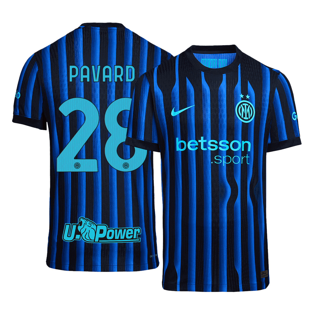 PAVARD #28 Inter Milan Mens Home Soccer Jersey 2025/26 Blue&Black - Player Version