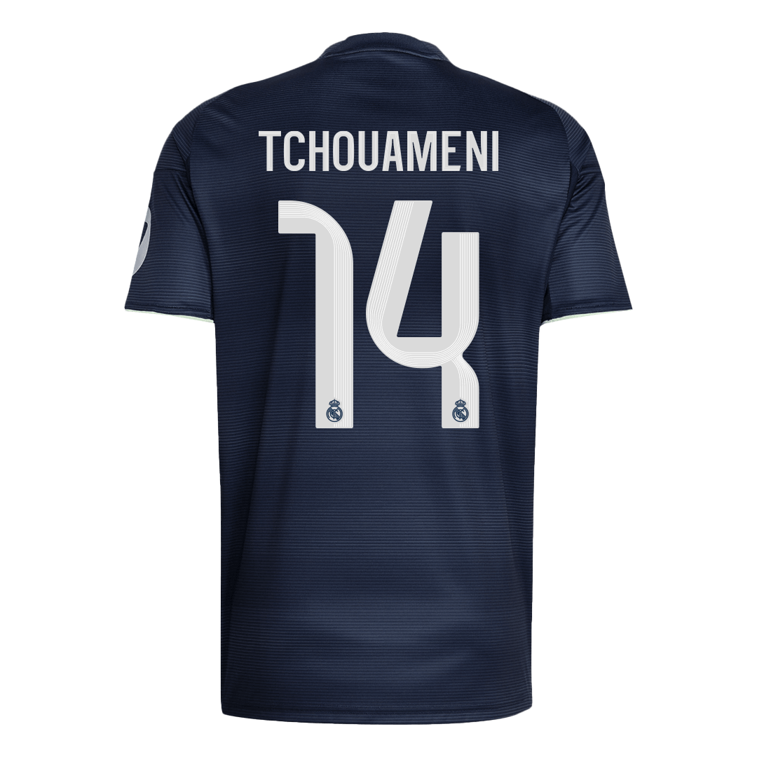 TCHOUAMENI #14 Real Madrid Mens Away Soccer Jersey 2025/26 Navy [PREMIUM]