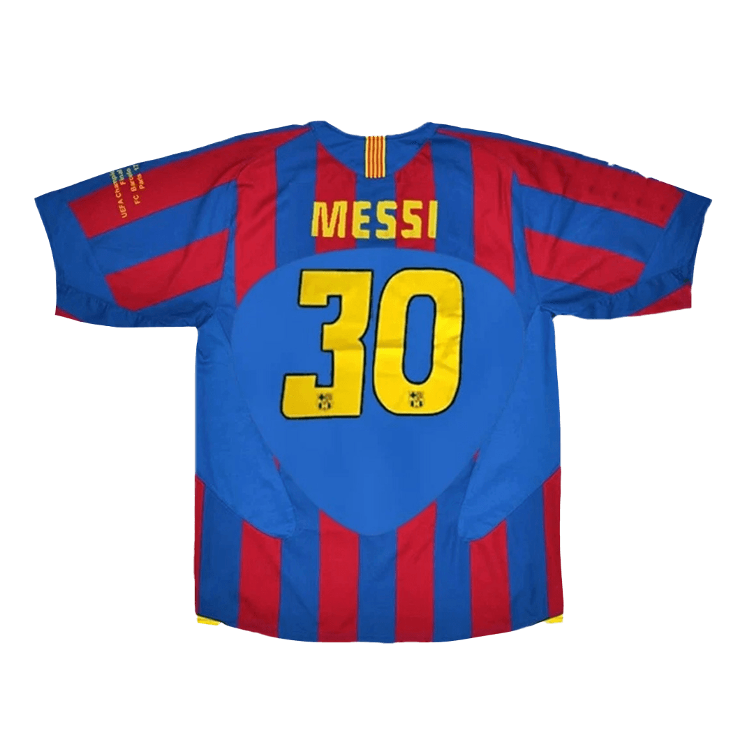 Retro MESSI #30 Barcelona Mens Home Soccer Jersey UCL Final UCL 2005/06