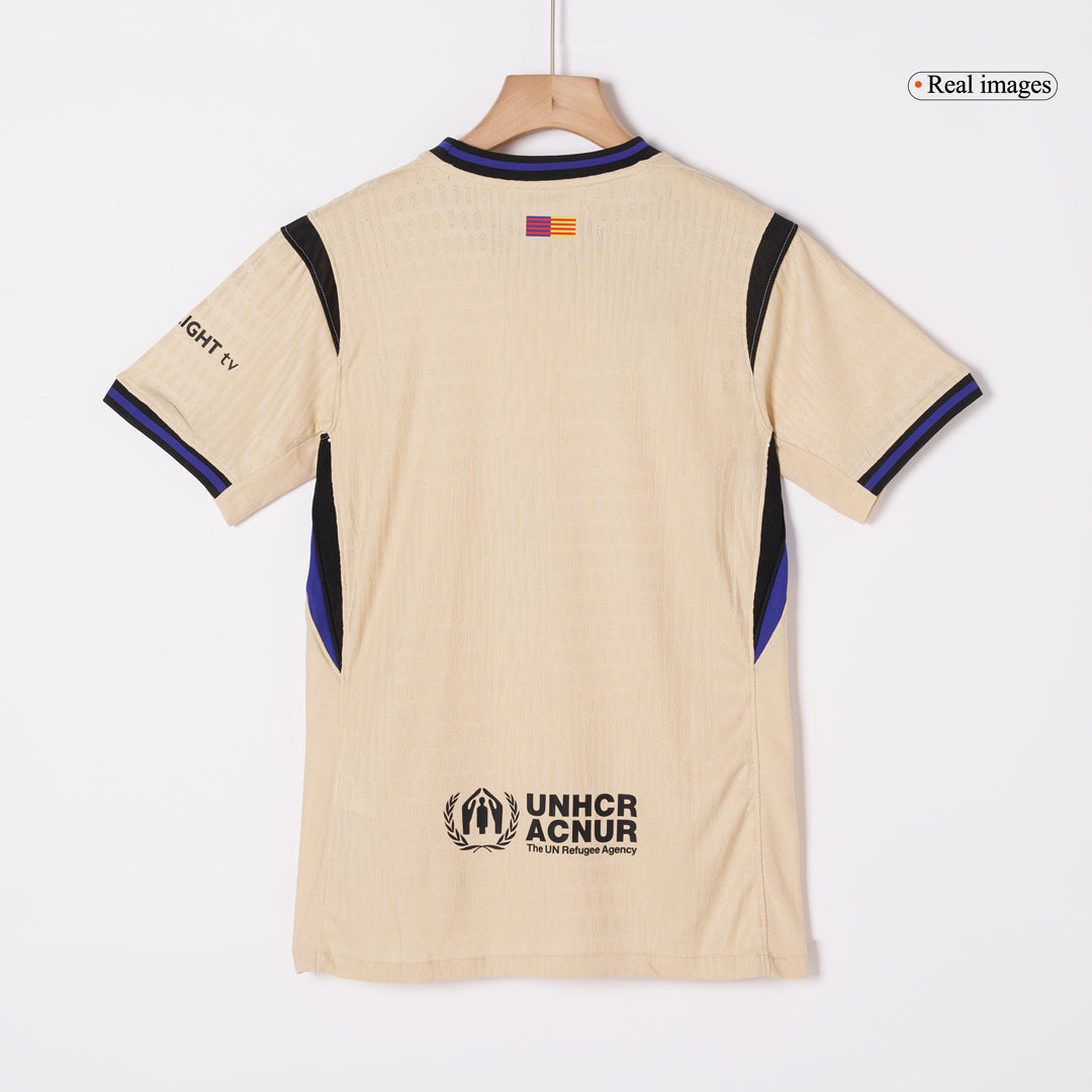 RAPHINHA #11 Barcelona Mens Away Soccer Jersey UCL 2025/26 Yellow - Player Version