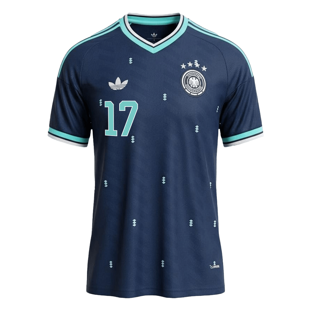 WIRTZ #17 Germany Mens Away Soccer Jersey World Cup 2026 Navy