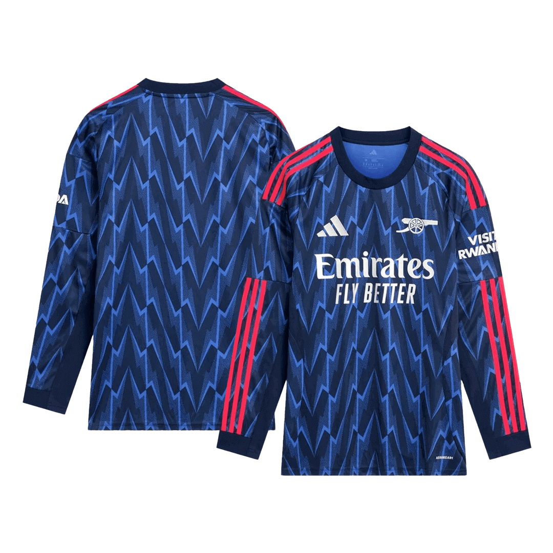 Arsenal Mens Away Long Sleeve Soccer Jersey 2025/26 Navy