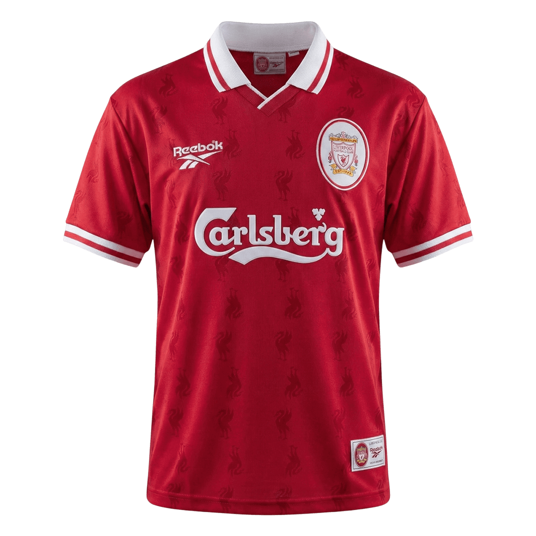Retro Liverpool Mens Home Soccer Jersey 1996/97 Red