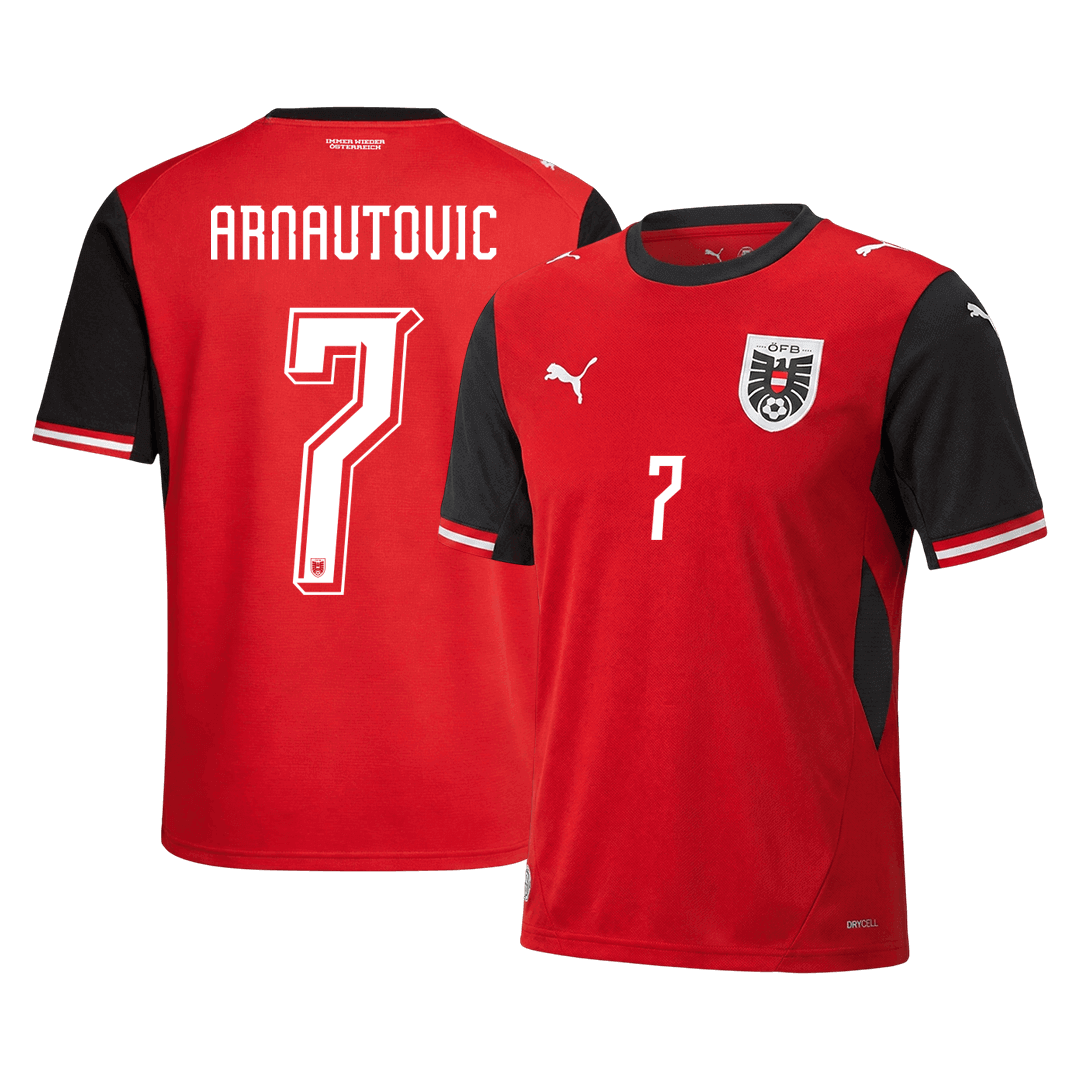 ARNAUTOVIC #7 Austria Mens Home Soccer Jersey World Cup 2026 Red