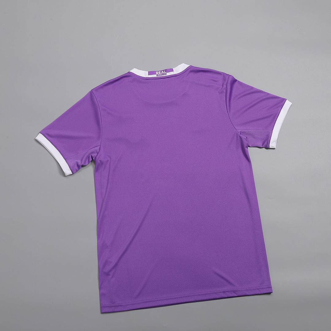 Retro Real Madrid Mens Away Soccer Jersey 2016/17 Purple