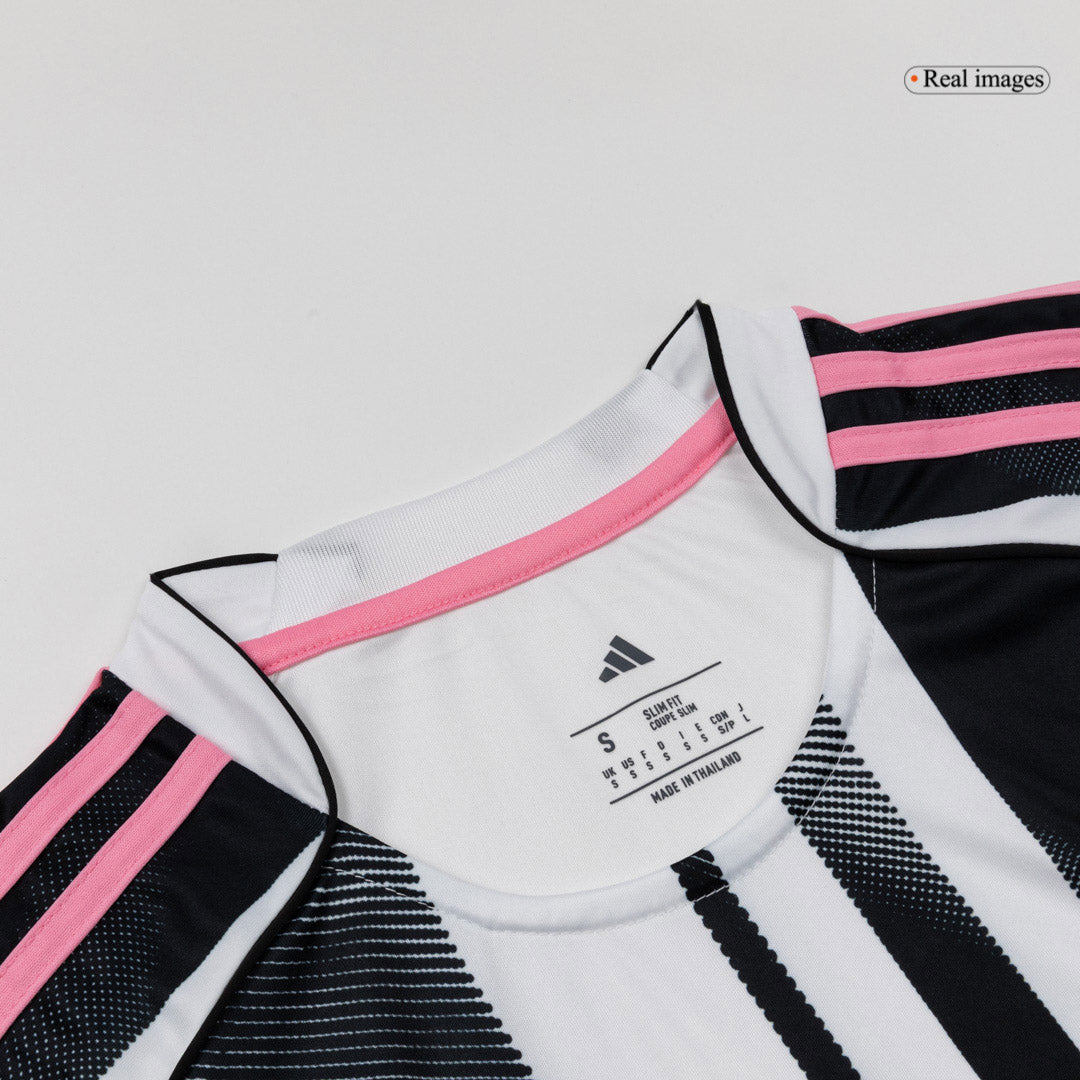 Juventus Mens Home Long Sleeve Soccer Jersey 2025/26 Black&White