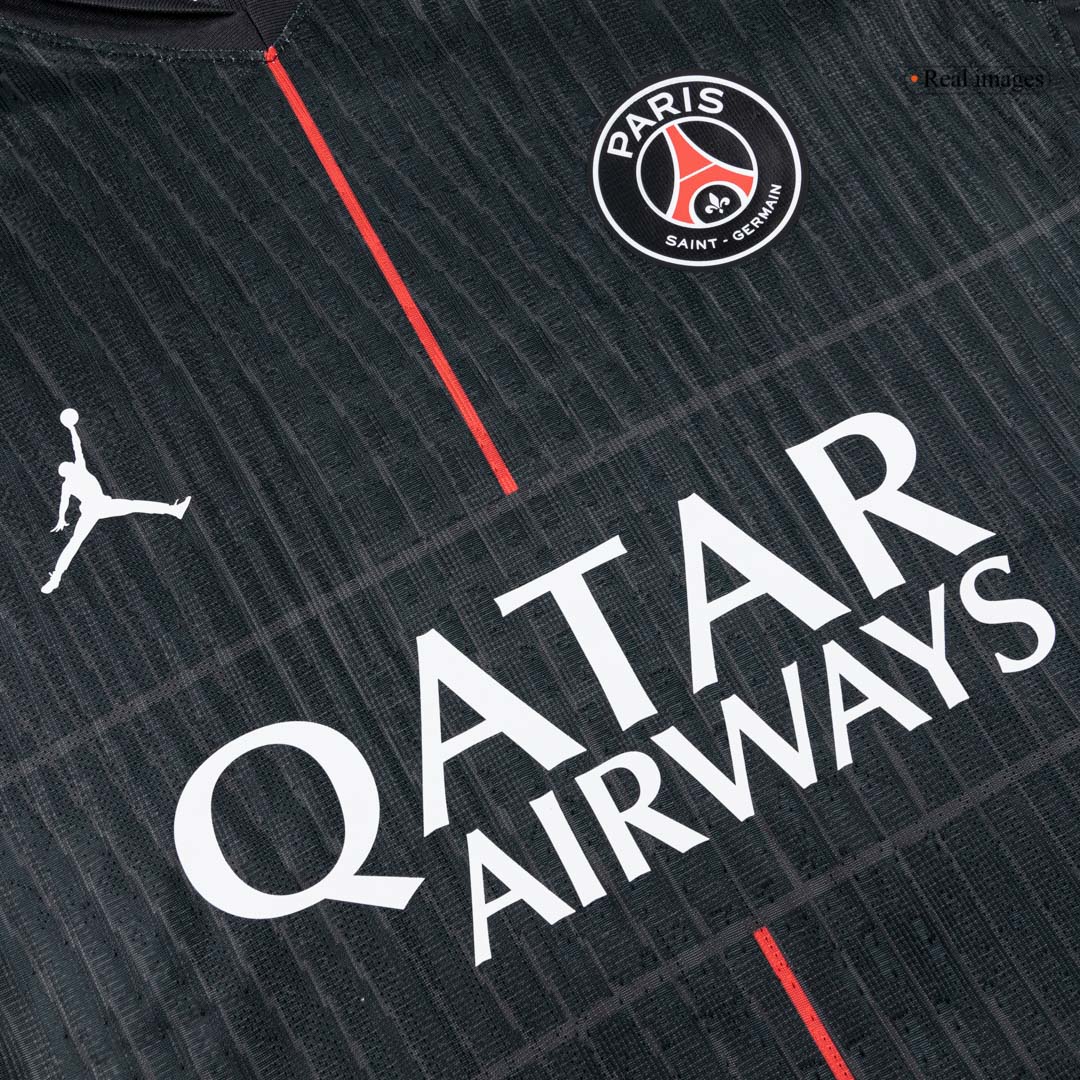 PSG Mens Fourth Away Soccer Jersey 2025/26 Black - Player Version