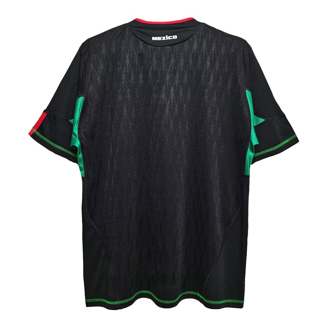 Retro Mexico Mens Away Soccer Jersey 2010 Black